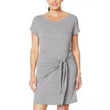 Skinnygirl Women's Plus Size Deborah Draped Side Tie T-Shirt Dress
