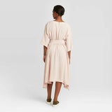 Prologue Women's Dolman 3/4 Sleeve Handkerchief Hem Midi Dress