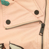 G by Giuliana Womens Perforated Faux Leather Moto Jacket