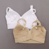 Rhonda Shear 2 Pack Mesh Back Detail Molded Cup Bras White/ Nude Large