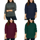 Karen Scott Women's Plus Size Cotton Mock Neck Shirt