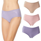Aria Heavenly Touch 3-Pack Modern Brief Panties With Lace Detail