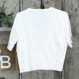 Isaac Mizrahi Live! Essentials Cropped Cardigan White Medium