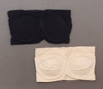 Rhonda Shear 2 Pack Underwire Bandeau Bras Removable Pads Nude/ Black Medium