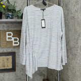 DG2 by Diane Gilman Plus Size Asymmetric Striped Top