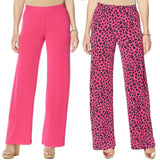 IMAN Women's Tall  2 Pairs Global Chic Luxury Resort Palazzo Pants