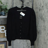 NWT Charter Club Women's Cashmere Balloon Sleeve Cardigan Sweater. 100099983MS L