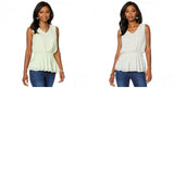 LaBellum by Hillary Scott Women's Side Tie Chiffon Tank Top