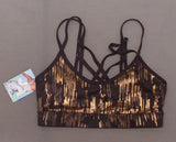 JoyLab Women's Foil-Print Crisscross Strappy Back Sports Bra