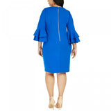 Calvin Klein Women's Plus Size Tiered Bell Sleeve Dress