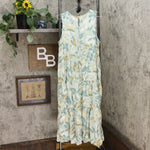 A New Day Women's Floral Print Sleeveless Tiered Midi Dress