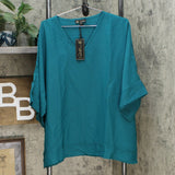 NWT DG2 By Diane Gilman Womens.Dolman Sleeve Shirt Blouse Top. 727411 XL