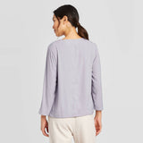 Prologue Women's 3/4 Sleeve Pleated V-Neck Blouse