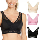 New Rhonda Shear LOT OF 3 Pinup Bra With Removable Pads. 656439-NEW Large