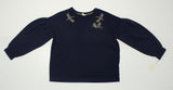 A New Day Women's Embellished Crane Pullover Sweatshirt Navy XXL
