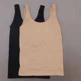 Rhonda Shear Plus Size 2 Pack Seamless Tank Tops With Shelf Bra