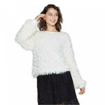 Xhilaration Women's Crewneck Feather Yarn Pullover Sweater