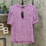 NWT DG2 By Diane Gilman Womens Balloon-Sleeve Tee. 697877 Medium