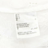 Charter Club Women's Cotton Eyelet Flounce Wrap Dress White 14