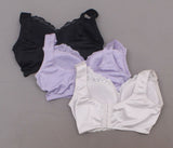 Rhonda Shear 3 Pack Betty Pin Up Bra With Removable Pads and Back Closure