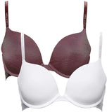 Calvin Klein Women's 2 Pack Lightly Lined Underwire Demi Bras