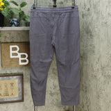 32 Degrees Cool Women's Stretch Linen Blend Ankle Pants Gray Large