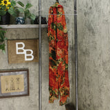 Patricia Nash Women's Multi Floral Print Scarf Orange
