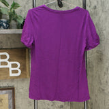 H by Halston Women's Knit Crepe Scoop Neck Twist Sleeve Top