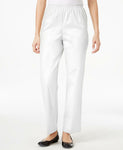 Alfred Dunner Women's Classics Twill Pull On Pants White 18