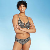 Kona Sol Women's Leopard Medium Coverage Hipster Bikini Bottom