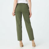 Denim & Co. Women's Petite Original Waist Stretch Twill Pants