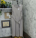 Du Jour Plus Petite Cropped Wide Leg Knit Jumpsuit With Tie Waist