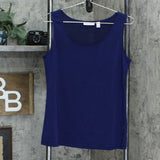 NWT Susan Graver Printed Crinkle Chiffon Peasant Tunic With Knit Tank. A351016 S