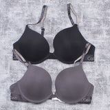 Calvin Klein Women's 2 Pack Lightly Lined Underwire Demi Bras