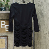 Rhonda Shear Women's Plus Size Seamless Ruched Top Black 1X