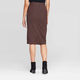 Prologue Women's Ponte Knit Midi Pencil Skirt