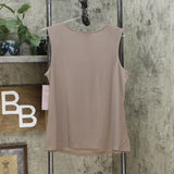 Nina Leonard Women's Coconut Button Bolero Sweater With Tank Top