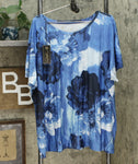 DG2 by Diane Gilman Women's Plus Size Short Sleeve Floral Printed T-Shirt