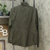 Peace Love World Women's Peplum Military Jacket