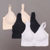 Rhonda Shear 3 Pack Jacquard Ahh Bras With Removable Pads Neutrals XL