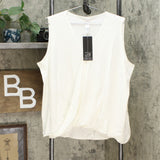 MarlaWynne Women's Plus Size Knit Sleeveless Twist Top