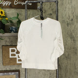 Prologue Women's Ruched Raglan 3/4-Sleeve Crewneck T-Shirt