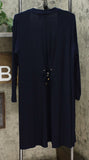 Nina Leonard Women's Miracle Matte Duster Cardigan With Back Tie
