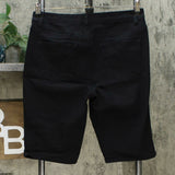 DG2 by Diane Gilman Virtual Stretch Pull On Bermuda Short Black Petite Medium