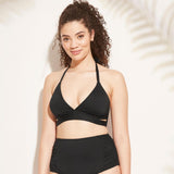 Kona Sol Women's Faux Wrap Halter Bikini Top AF595T