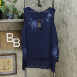 DG2 by Diane Gilman Women's Plus Size Embroidered Easy Tank Top