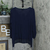 Style & Co. Women's V-Neck Asymmetrical Chiffon-Hem Tunic Top