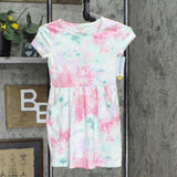 Cat & Jack Girls' Printed Short Sleeve Knit Dress 5EZ9L