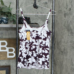 NWT Kona Sol Women's Floral Scoop Neck Adjustable Tankini Top. AG898 Small