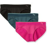 Puma Women's 3 Pack Sports Stretch Bikinis Assorted Small